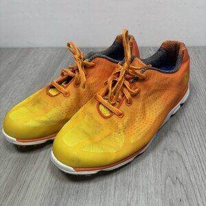 Footjoy Empower 98005 Women’s Size 7.5 M Orange Yellow Lace Up Golf Shoes